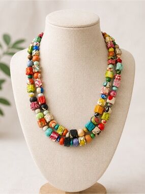 Kantha Bead Tresora Necklace